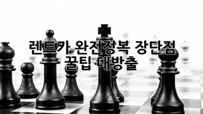 🚗 렌트카 완전정복! 장단점 & 꿀팁 대방출 🍯